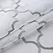 MIUCO White Sheer Curtains Embroidery Trellis Design Grommet Curtains 95 Inches Long for French Doors 2 Panels (2 x 37 Wide x 95