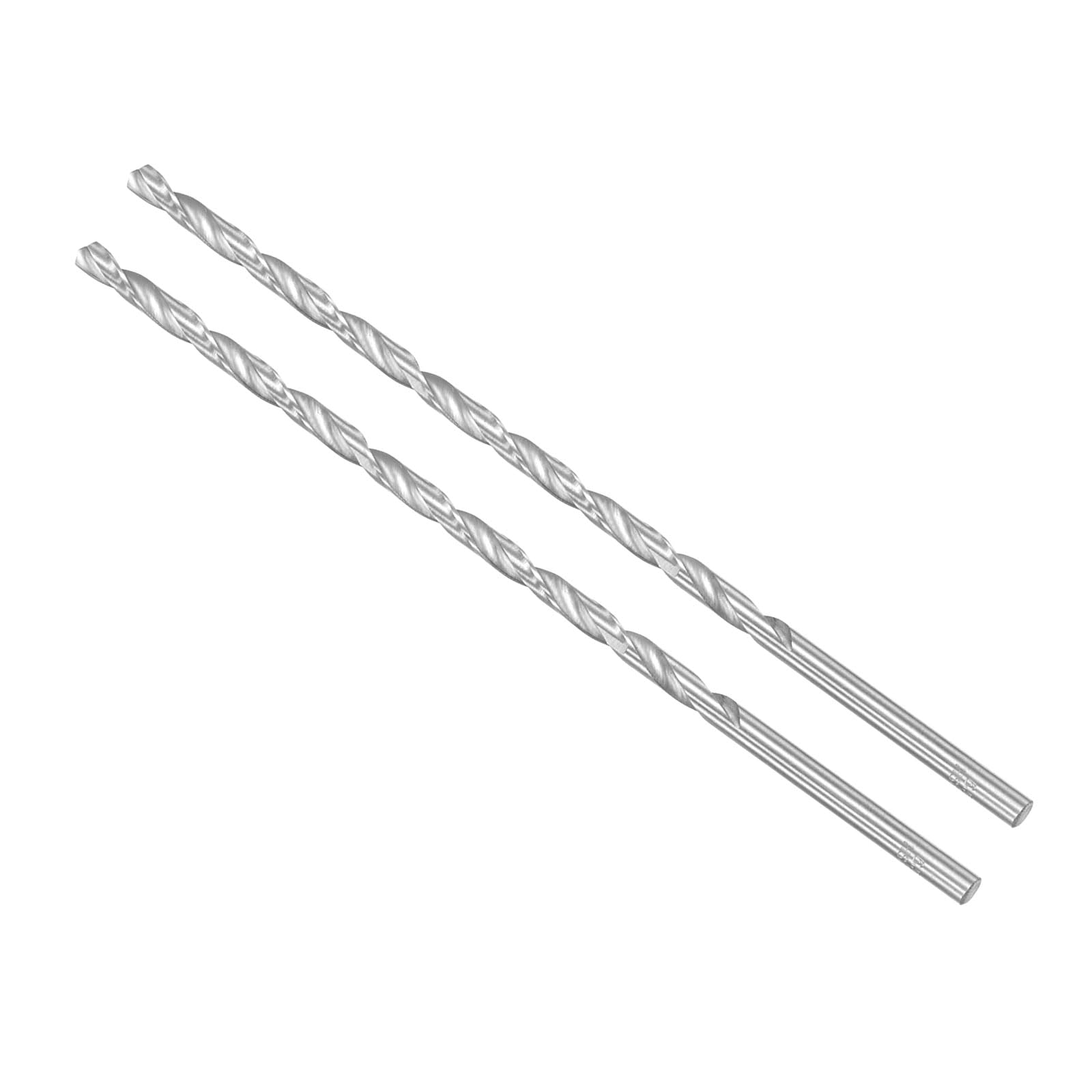 CoCud Extra Long High Speed Steel Twist Drill Bits, 6.5mm Diameter 300mm Length, Straight Twist Jobber Drill Bit - (Applications: for Metal Woodwork Plastic Aluminum), 2-Pieces