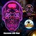 Halloween LED Light Up Glowing Mask for Cosplay, Costume Party Purple