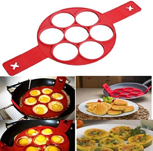 Nonstick Silicone Pancake Ring, Fried Egg Mold Egg Ring Pancake Mold Kitchen Tools