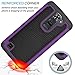Tekcoo LG Treasure LTE Case, LG K7 Case, LG Tribute 5 Case, [Tmajor] [Purple] Shock Absorbing Hybrid Rubber Plastic Impact Defender Rugged Hard Cases Cover Shell for LG Tribute 5 / K7 / Treasure