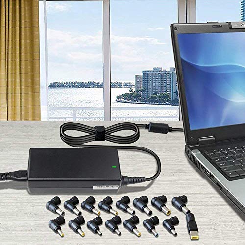 POWSEED 70W Universal Laptop Charger for Dell HP Asus Acer Samsung Toshiba Lenovo IBM Sony Gateway Notebook Ultrabook Chromebook, DC Output 15V 16V 18.5V 19V 19.5V 20V Power Adapter Supply Cord 65W