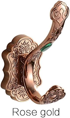 Bathroom Robe Hook Wall Mount Single Screw Zinc Alloy Towel (ROSE GOLD)