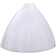 MeiLiMiYu Hoopless Petticoat Crinoline Underskirt Skirt 8 Layers Floor Length Ball Gown Petticoat Underskirt Slip for Wedding