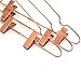 Rose Copper Gold Shiny Steel Wire Coat Clothes Garment Hangers with Clips Bar Fit Closet Hangers Koobay 12.5