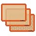 MMmat Silicone Baking Mat - Best German Silicone - Non Slip Silicone Baking Sheet, Non Stick Reusable Silicone Mats for Baking, Oven Liner, Counter Mat, 2 Half Sheets Mats + 1 Macaron Cookie Sheet