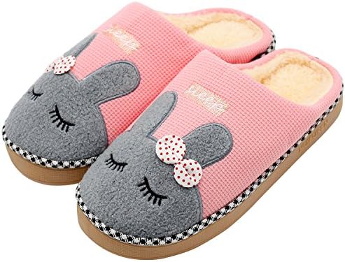 Indoor Slippers, Plush Cotton Slippers, Winter Warm Slipper, Comfortable Anti-Slip Floor House Slippers for Women and Men