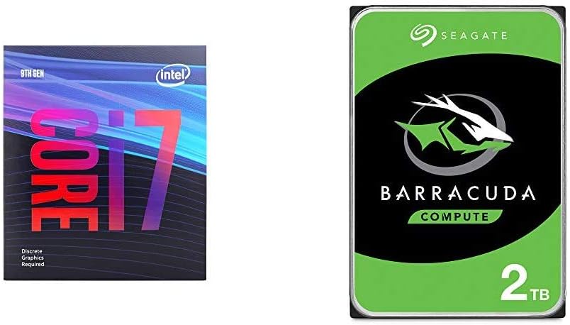 Intel Core i7-9700F Desktop Processor 8 & Seagate Barracuda 2TB Internal Hard Drive HDD – 3.5 Inch SATA 6Gb/s 7200 RPM 256MB Cache 3.5-Inch – Frustration Free Packaging (ST2000DM008)