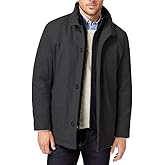 LONDON FOG Men's Wool Blend Car Coat with Bib