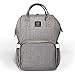 Land diaper bag multi-function waterproof travel backpack nappy bags insulated compartment pockets wipes pocket (Gray)