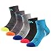 innotree 5 Pairs Men's Hiking Walking Running Socks, Moisture Wicking Multi Performance Padded Quarter Crew Ankle Cushioned Athletic Socks Outdoor Trekking