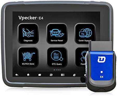 Vpecker E4 OBD2 Bluetooth Scanner with Tablet, Professional Car Full System OBD2 Reader Diagnostic Scanner Compatible with Android & Windows Devices