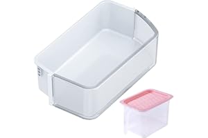 RIMOUS DA97-12650A Door Shelf Bin Basket for Samsung Refrigerator Door Shelf Right Side Replacement for Samsung RF263BEAESR RF260BEAESR RF261BEAESR Door Shelves With Food Storage Container