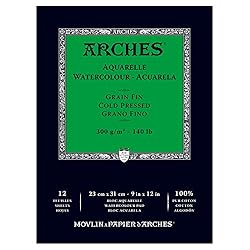 Arches Watercolor Pad 9x12-inch Natural White