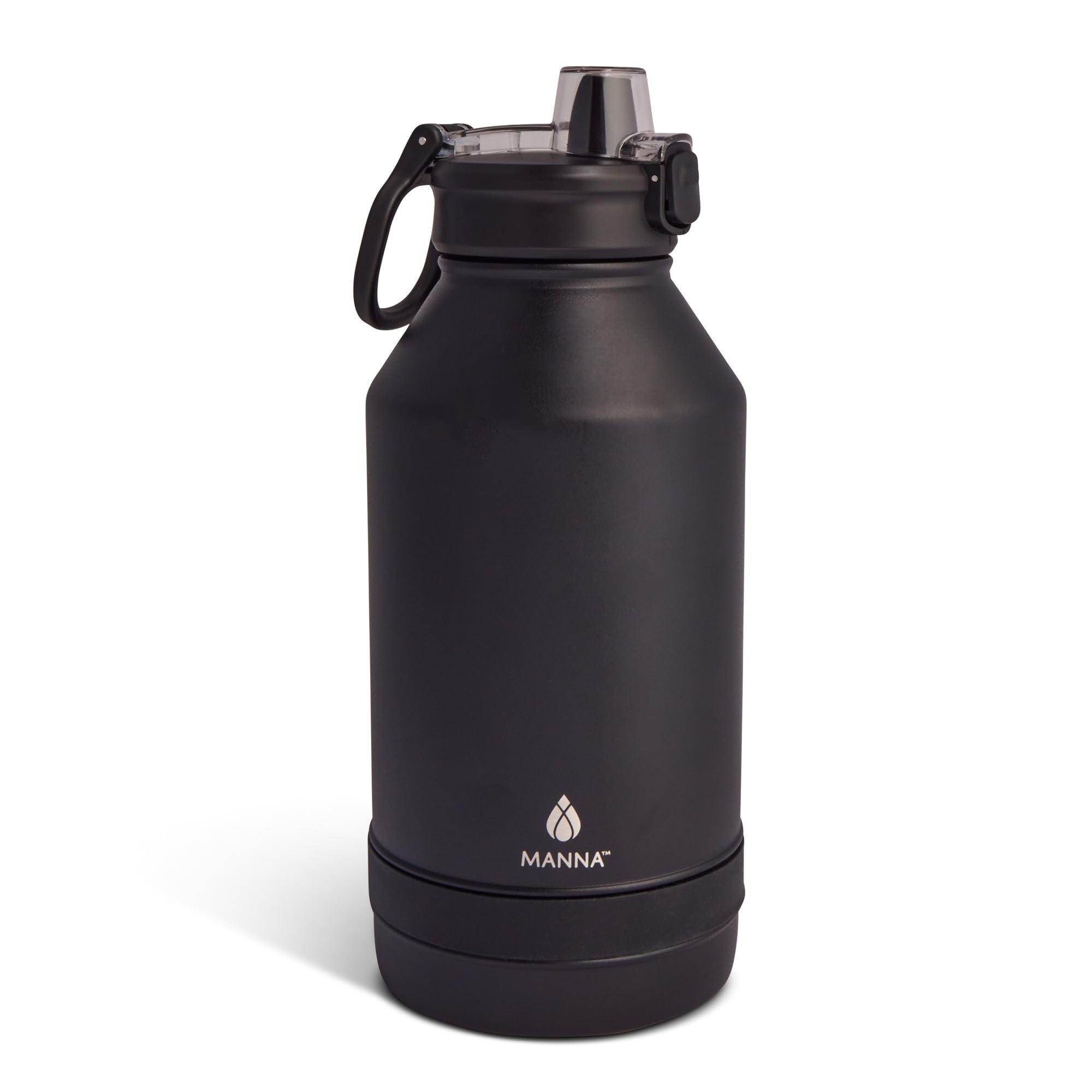 Photo 1 of * missing lid *
Manna Push Stainless Steel Bottle with Push-open Locking Lid and Sipping Spout - 64 Oz - Onyx Powder Coat