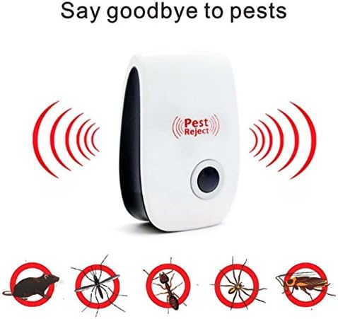 Henryu Ultrasonic Mosquito Pest Repellent Electronic insect killer Electronic Pest Control Plug-in Repellent for Repels Ants, Roaches, Fleas, Rats, Bugs, Fruit Fly, Cockroaches and More(set of 4)
