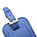 (Navy Blue) Stylish Leather ID Tags Business Card Holder for Luggage Baggage ID Travel Identifier for DJ Equipment Travel Bag Flight Case ID Name Suitcase Label Sports Bag New Gift