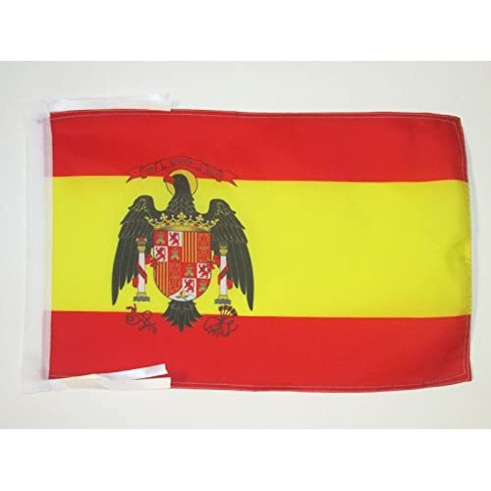 AZ FLAG - Spain 1977-1981 Flag - 18'' x 12'' - 100% Polyester Spanish Small Banner with Two Cords - Fade Resistant - Vivid Colors - 18x12 in - 45x30 Cm — image 1