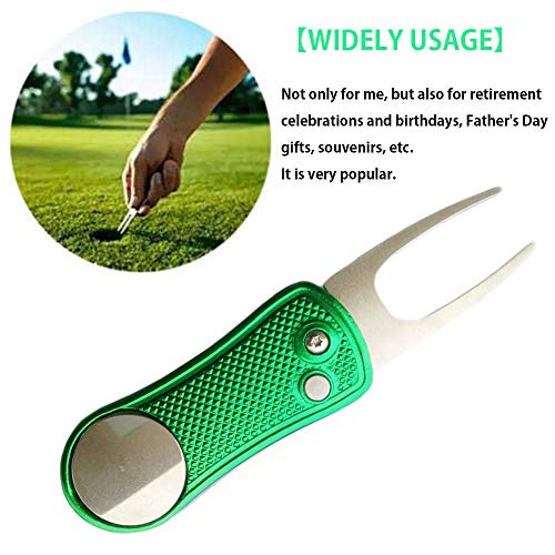 WESTRONG Golf Divot Repair Tool, Foldable Magnetic Pop-up Button Stainless Steel Switchblade with Detachable Golf Ball Marker