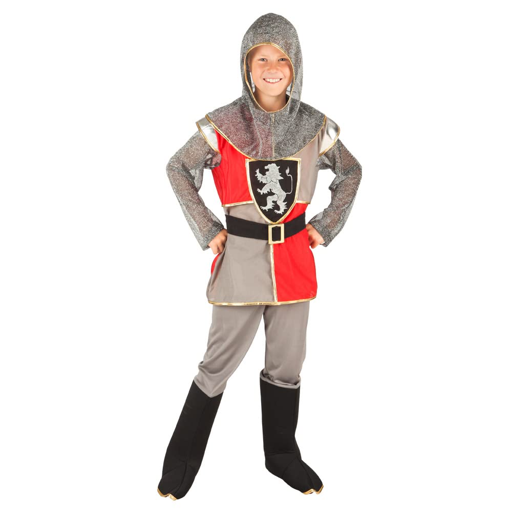 Boland - Children's Costume Sir Templeton, Knight, Medieval, Coat of Arms on the Chest, Headcover, Boot Warmers, Carnival, Fancy Dress, Theme Party