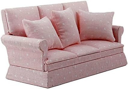 Pqzatx 1 12ドールハウス ミニチュアリビング家具 3人掛けソファ ピローセット ピンク B0t3m8wv 6円 日本最大級の品揃え新作 大人気 正規品送料無料 激安通販専門店 正規品 新作入荷