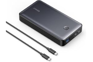 Anker Power Bank, 24,000mAh Portable Charger 65W Battery Pack (PowerCore 24K for Laptop), for MacBook Pro, iPad Pro, iPhone 15/15 Plus/15 Pro/15 Pro Max, iPhone 14 Pro, Apple Watch Series 5