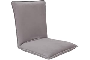 SUNDALE OUTDOOR Sundale Folding Floor Chair Gaming Chairs for Adults, Teens, Kids, Adjustable Floor Seat Lounge Chair for Bedroom, 5-Position Comfy Meditation Chair Reading Chair Floor Lounger - Light Grey