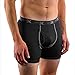 Woolx Men's Dailys Merino Wool Boxer Briefs - Knock Out Odor & Sweat - Lightweight & Breathable, Black Athletic Grey, Large