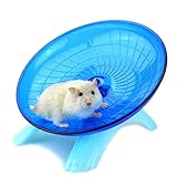 Zehui Cute Ultra-Quiet Non Slip Hamster ToyStable Flying Saucer Jogging Exercise Wheel Roller for Small Pets Blue 7