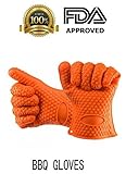 Gliton Home ★Best Heat Protection Silicone BBQ Grill/Cooking/Baking Gloves,★100% Money Back Satisfaction Guarantee