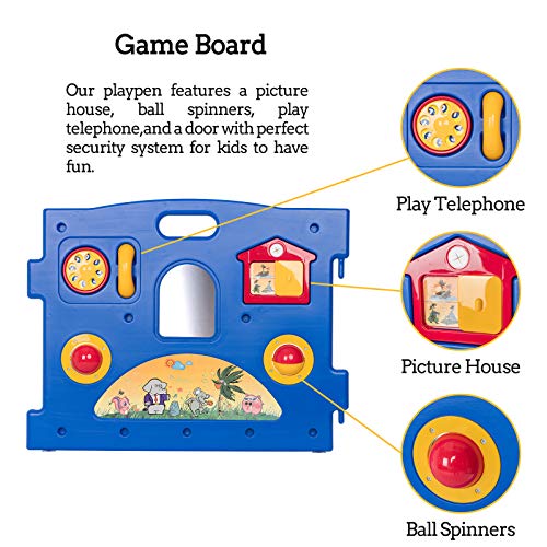 image for Uenjoy Baby Playpen 8+4 Panel Adjustable Kids Safety Activity Center P