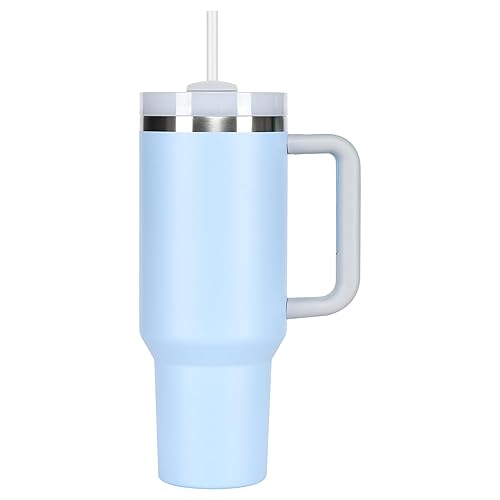 40oz Tumbler with lid, Starw and Handle, Stainless Steel Vacuum