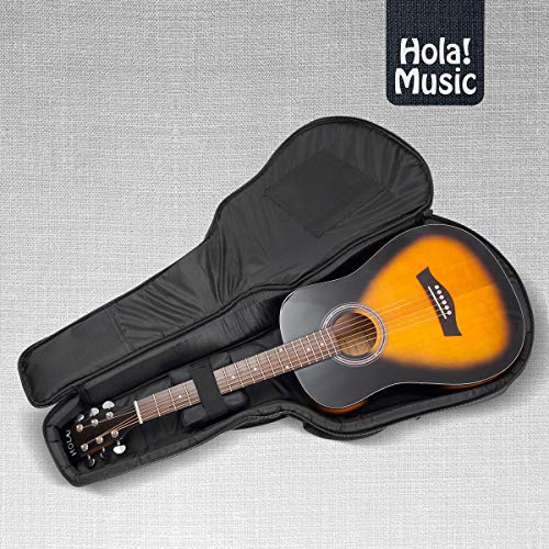 36 Guitar Case Acoustic - Acoustic And Classical Guitars Gig Bag 3 4 Size 36 Inch By Hola Music Deluxe Series With 15mm Padding Black Best Music Bags