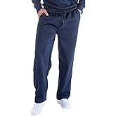 Mens Fleece Sweatpants Casual Athletic Leg Opening Jogger Pants with Pockets