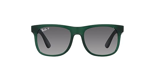 Ray-Ban RJ9069S Justin Square Sunglasses, Opal Green/Grey Gradient