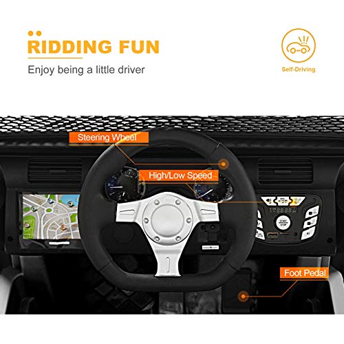 Uenjoy 12V Large Kids Electric Ride on Car 2 Seats Motorized Truck Battery Powered Children Electric Vehicles, Wheels… - Image 6