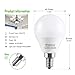 E12 LED Bulb, Kakanuo 6W G45 LED Light Bulb with Daylight White 5000K and Standard E12 Base, Equivalent to 60W E12 G45 Bulb for Nightlight, Chandelier, Lamp and Home Lighting, Non-dimmable - Pack of 6
