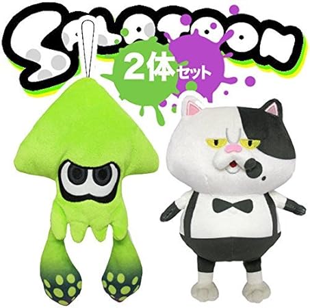 Amazon 組み立てセットthree British貿易スプラトゥーンぬいぐるみ2ピースセット Judge Kun イカ ぬいぐるみ おもちゃ