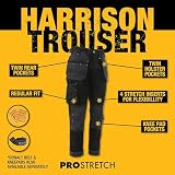 DEWALT Harrison Stretch Trouser 32W 31L Grey Black Durable Work Pants view 2