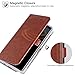 Ztotop Luxury Flip Full Body Leather Case Cash Holder Protective Cover for Samsung Galaxy Note 8 - Brown