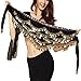 Pilot-trade Women's Triangular Belly Dancing Hip Scarf Wrap Skirt with Gold Coins