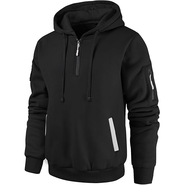 Amazon.com: BKmyth Quarter Zip Pullover Men Hoodies Kangaroo