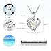 Lam Sence Sterling Silver 7mm Heart Shape White Created Opal Pendant Necklace