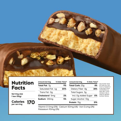 Nick's SwedishStyle Snack Bar, Crispy Nougat, Keto Protein Bar, 12g