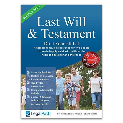 LegalPath Last Will and Testament Kit 2025-26 UK | Double Pack for Two People | Simple to Complete | Comprehensive Guide & Examples | 4 Will Variations | DIY Will Kit - Save £’s