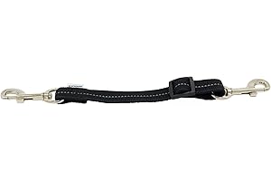 HERM SPRENGER Herm. Sprenger Prong Collar Safety Clip with Reflective Stripes 6"-8" - Pack of 1 Dog Leash Safety Strap - Enhanced Durability for Secure Leash Connection - Ideal for Safe Walk and Training (Black)