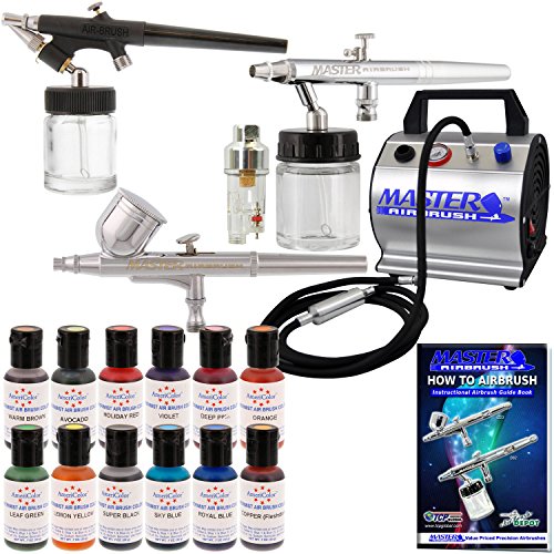 All-in-one Premium Cake Decorating Kit with 3 Airbrush and 8 Food Colors