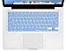 XSKN Hebrew Language Blue Color Silicone Keyboard Skin Cover Compatible with 2015 and Earlier Released MacBook Air 13 inch MacBook Pro 13 15 17 inch - US Layout