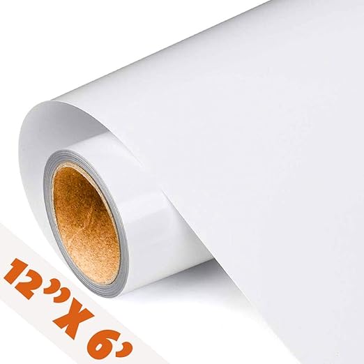 PWJ Supplies vinilo (3,65 m x 1,82 m) blanco brillante, resistente ...