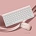 Morrivoe Ultra-thin Mini Keyboard Suit 2.4 G Wireless Keyboard- Keyboard and Mouse Combo Bundle(rose)